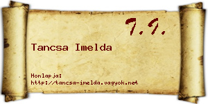 Tancsa Imelda névjegykártya